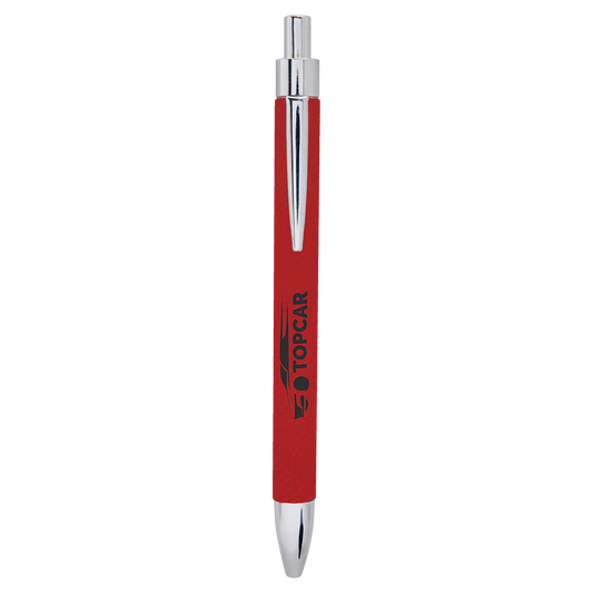 Red Laserable Leatherette Pen (Sold by Case of 25)