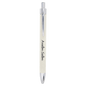 White Laserable Leatherette Pen (Sold by Case of 25)