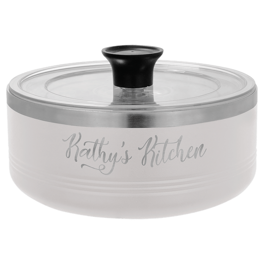Polar Camel White 1 1/4 Quart Serving Bowl with Lid (Sold by Case of 6)