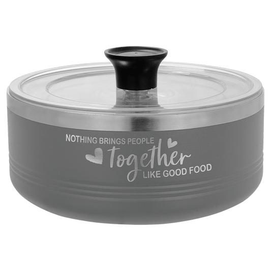 Polar Camel Gray 1 1/4 Quart Serving Bowl with Lid (Sold by Case of 6)