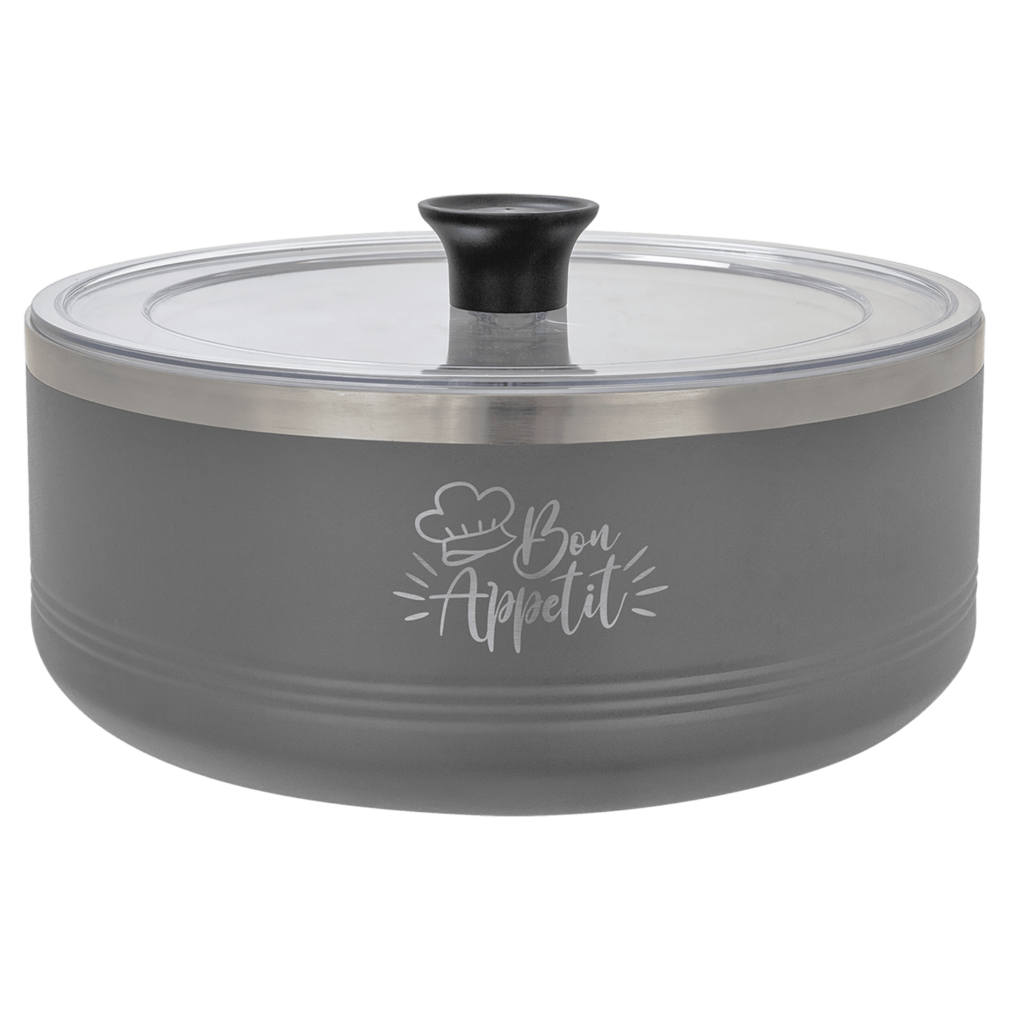 Polar Camel Gray 3 Quart Serving Bowl with Lid (Sold by Case of 4)