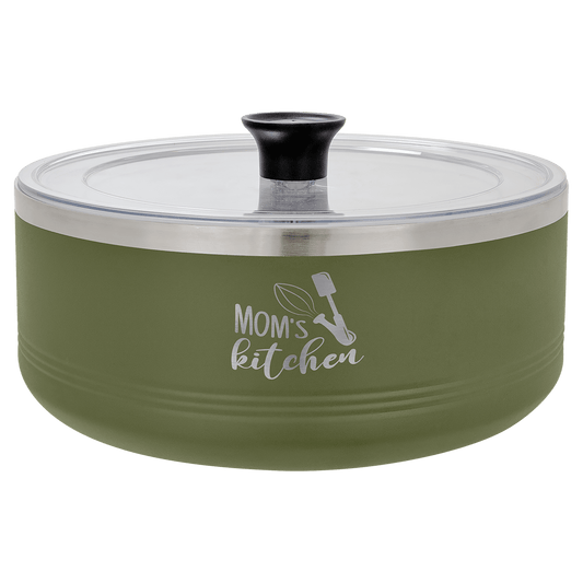 Polar Camel Olive Green 3 Quart Serving Bowl with Lid (Sold by Case of 4)