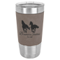 Polar Camel 20 oz. Gray Laserable Leatherette Tumbler with Clear Lid (Sold by Case of 24)