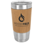 Polar Camel 20 oz. Bamboo Laserable Leatherette Polar Camel Tumbler with Clear Lid (Sold by Case of 24)