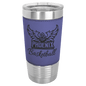 Polar Camel 20 oz. Purple/Black Laserable Leatherette Tumbler with Clear Lid (Sold by Case of 24)