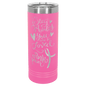 Polar Camel 22 oz. Pink Skinny Tumbler with Slider Lid (Sold by Case of 24)
