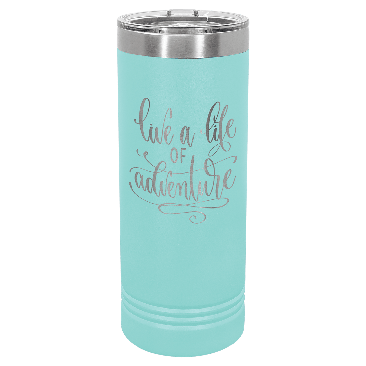 Polar Camel 22 oz. Teal Blue Skinny Tumbler with Slider Lid (Sold by Case of 24)