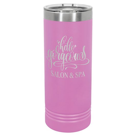 Polar Camel 22 oz. Light Purple Skinny Tumbler with Slider Lid (Sold by Case of 24)