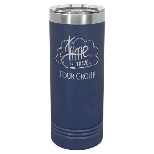 Polar Camel 22 oz. Navy Blue Skinny Tumbler with Slider Lid (Sold by Case of 24)