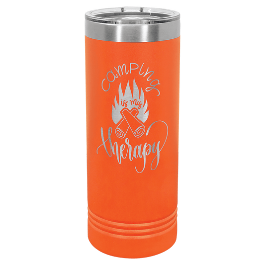 Polar Camel 22 oz. Orange Skinny Tumbler with Slider Lid (Sold by Case of 24)