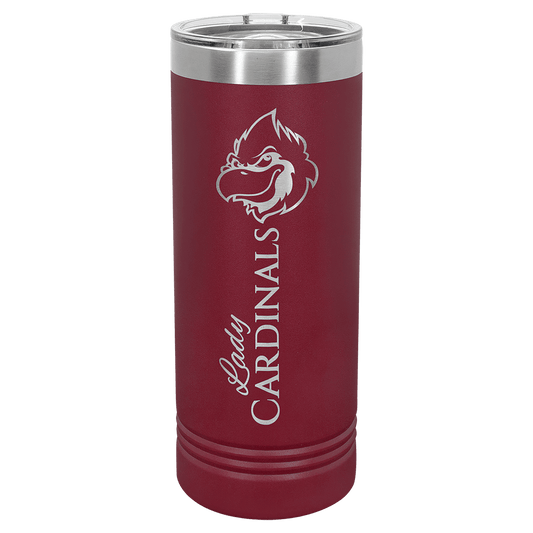 Polar Camel 22 oz. Maroon Skinny Tumbler with Slider Lid (Sold by Case of 24)