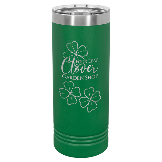 Polar Camel 22 oz. Green Skinny Tumbler with Slider Lid (Sold by Case of 24)