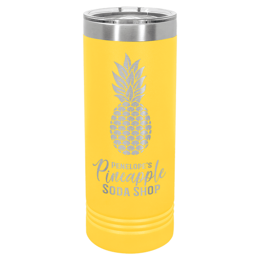 Polar Camel 22 oz. Yellow Skinny Tumbler with Slider Lid (Sold by Case of 24)