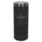Polar Camel 22 oz. Black/Ghost Black ION-Plated Skinny Tumbler with Slider Lid (Sold by Case of 24)