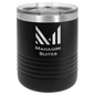 Polar Camel 10 oz. Black Vacuum Insulated Ringneck Tumbler with Clear Lid (Sold by Case of 24)