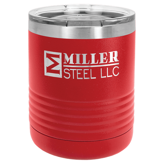 Polar Camel 10 oz. Red Vacuum Insulated Ringneck Tumbler with Clear Lid (Sold by Case of 24)