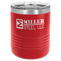 Polar Camel 10 oz. Red Vacuum Insulated Ringneck Tumbler with Clear Lid (Sold by Case of 24)