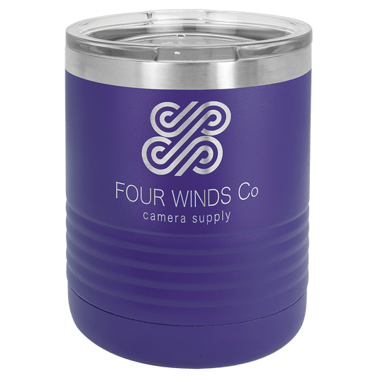 Polar Camel 10 oz. Purple Vacuum Insulated Ringneck Tumbler with Clear Lid (Sold by Case of 24)