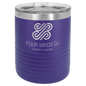 Polar Camel 10 oz. Purple Vacuum Insulated Ringneck Tumbler with Clear Lid (Sold by Case of 24)
