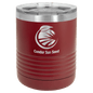 Polar Camel 10 oz. Maroon Vacuum Insulated Ringneck Tumbler with Clear Lid (Sold by Case of 24)