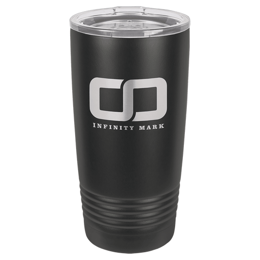 Polar Camel 20 oz. Black Vacuum Insulated Ringneck Tumbler with Clear Lid (Sold Individually - Limited Quantities)