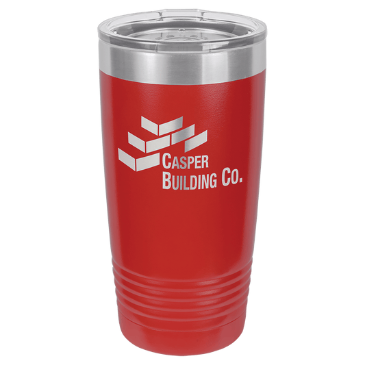 Polar Camel 20 oz. Red Vacuum Insulated Ringneck Tumbler with Clear Lid (Sold Individually - Limited Quantities)