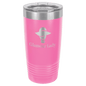 Polar Camel 20 oz. Pink Vacuum Insulated Ringneck Tumbler with Clear Lid (Sold by Case of 24)