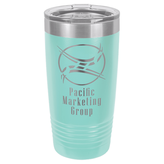Polar Camel 20 oz. Teal Vacuum Insulated Ringneck Tumbler with Clear Lid (Sold by Case of 24)