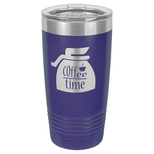 Polar Camel 20 oz. Purple Vacuum Insulated Ringneck Tumbler with Clear Lid (Sold Individually - Limited Quantities)