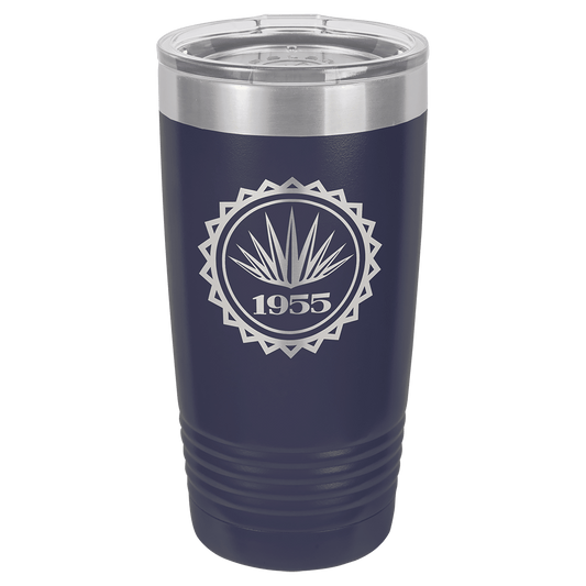 Polar Camel 20 oz. Navy Blue Vacuum Insulated Ringneck Tumbler with Clear Lid (Sold by Case of 24)