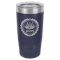 Polar Camel 20 oz. Navy Blue Vacuum Insulated Ringneck Tumbler with Clear Lid (Sold by Case of 24)
