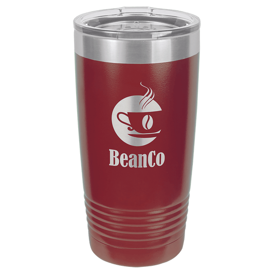 Polar Camel 20 oz. Maroon Vacuum Insulated Ringneck Tumbler with Clear Lid (Sold by Case of 24)