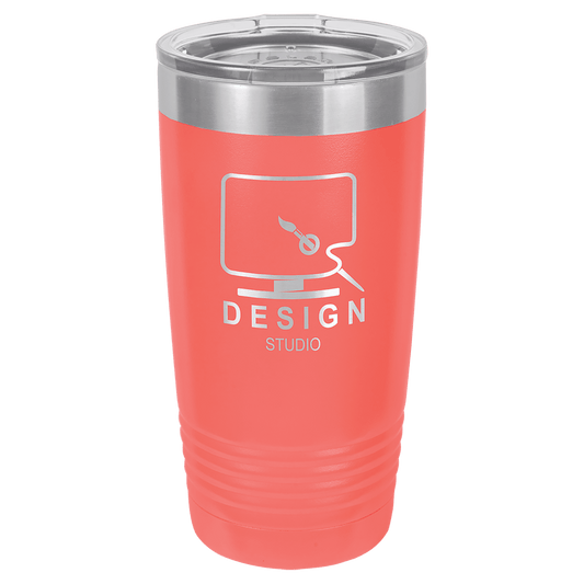 Polar Camel 20 oz. Coral Vacuum Insulated Ringneck Tumbler with Clear Lid (Sold Individually - Limited Quantities)