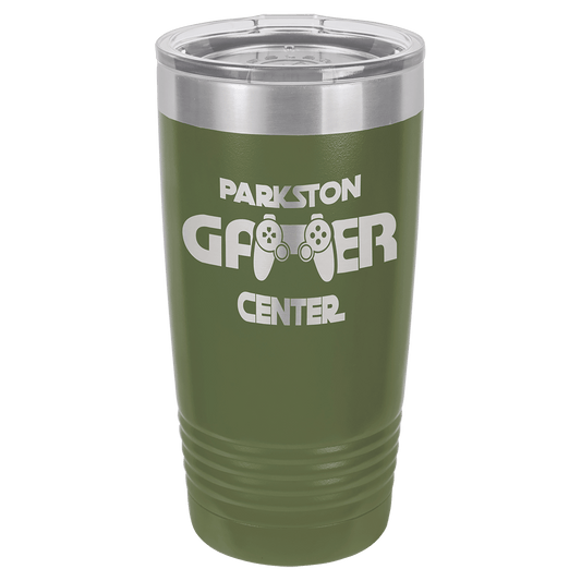 Polar Camel 20 oz. Olive Green Vacuum Insulated Ringneck Tumbler with Clear Lid (Sold by Case of 24)