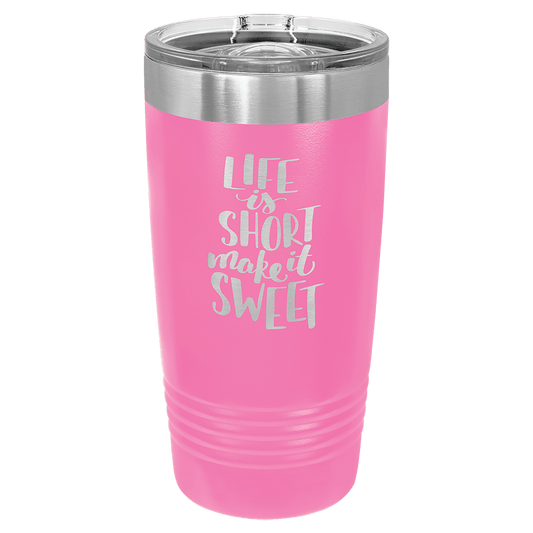 Polar Camel 20 oz. Pink Insulated Ringneck Tumbler with Slider Lid (Sold by Case of 24)