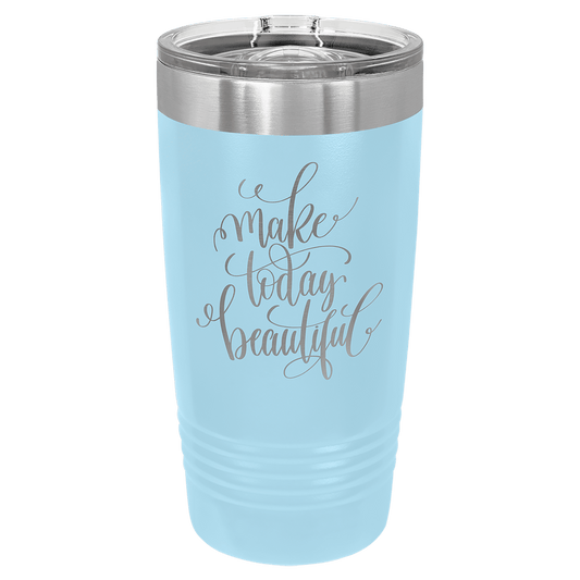 Polar Camel 20 oz. Light Blue Insulated Ringneck Tumbler with Slider Lid (Sold by Case of 24)