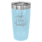 Polar Camel 20 oz. Light Blue Insulated Ringneck Tumbler with Slider Lid (Sold by Case of 24)