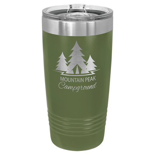Polar Camel 20 oz. Olive Green Insulated Ringneck Tumbler with Slider Lid (Sold by Case of 24)