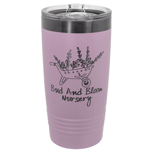 Polar Camel 20 oz. Moody Lilac/Ghost Black ION-Plated Black Ringneck Tumbler with Slider Lid (Sold by Case of 24)