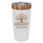 Polar Camel 20 oz. White/Rose Gold ION-Plated Ringneck Tumbler with Slider Lid (Sold by Case of 24)
