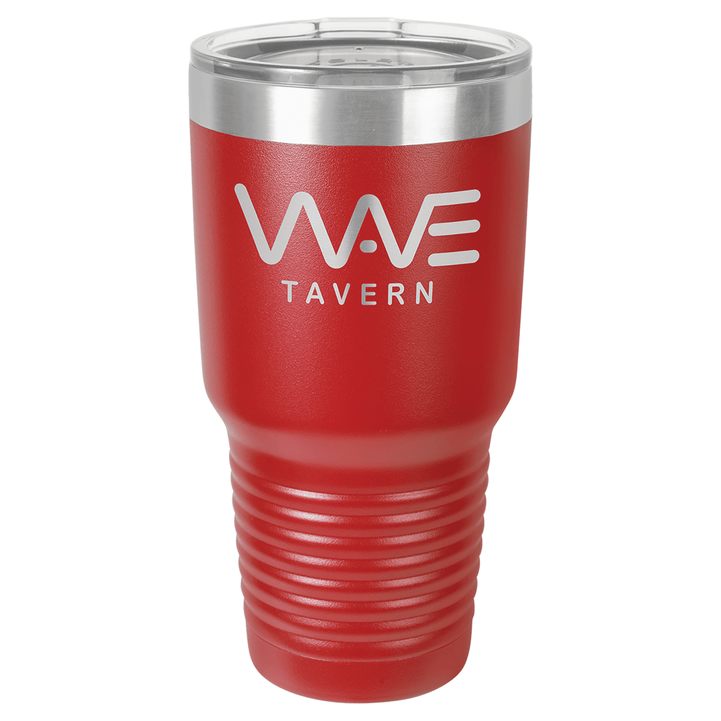 Polar Camel 30 oz. Red Vacuum Insulated Ringneck Tumbler with Clear Lid (Sold by Case of 24)