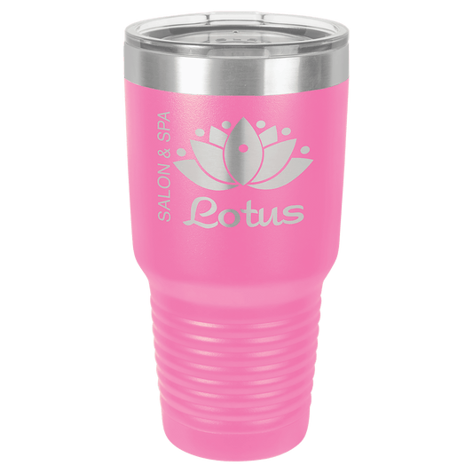 Polar Camel 30 oz. Pink Vacuum Insulated Ringneck Tumbler with Clear Lid (Sold by Case of 24)