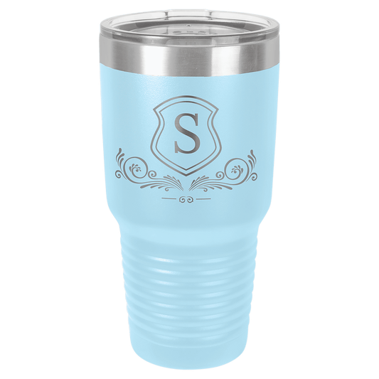 Polar Camel 30 oz. Light Blue Vacuum Insulated Ringneck Tumbler with Clear Lid (Sold by Case of 24)
