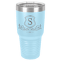 Polar Camel 30 oz. Light Blue Vacuum Insulated Ringneck Tumbler with Clear Lid (Sold by Case of 24)