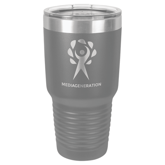 Polar Camel 30 oz. Dark Gray Vacuum Insulated Ringneck Tumbler with Clear Lid (Sold by Case of 24)