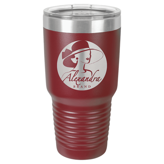 Polar Camel 30 oz. Maroon Vacuum Insulated Ringneck Tumbler with Clear Lid (Sold by Case of 24)