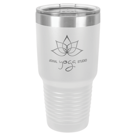 Polar Camel 30 oz. White Vacuum Insulated Ringneck Tumbler with Clear Lid (Sold by Case of 24)