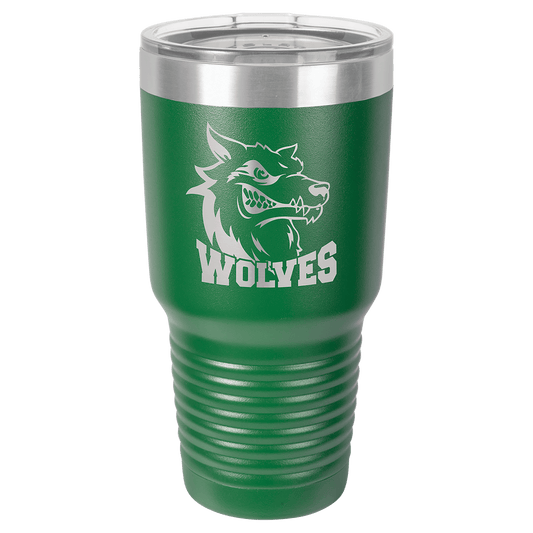 Polar Camel 30 oz. Green Vacuum Insulated Ringneck Tumbler with Clear Lid (Sold by Case of 24)