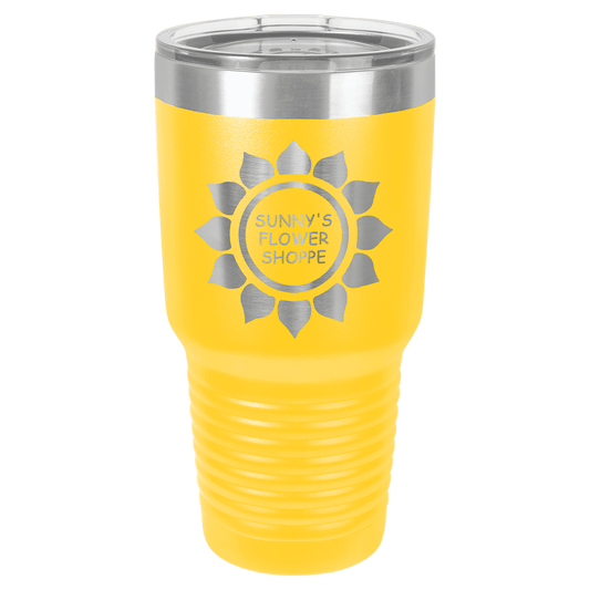 Polar Camel 30 oz. Yellow Vacuum Insulated Ringneck Tumbler with Clear Lid (Sold by Case of 24)