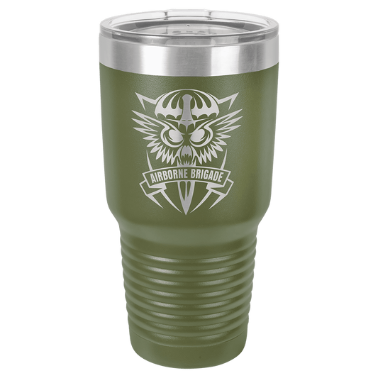 Polar Camel 30 oz. Olive Green Vacuum Insulated Ringneck Tumbler with Clear Lid (Sold by Case of 24)